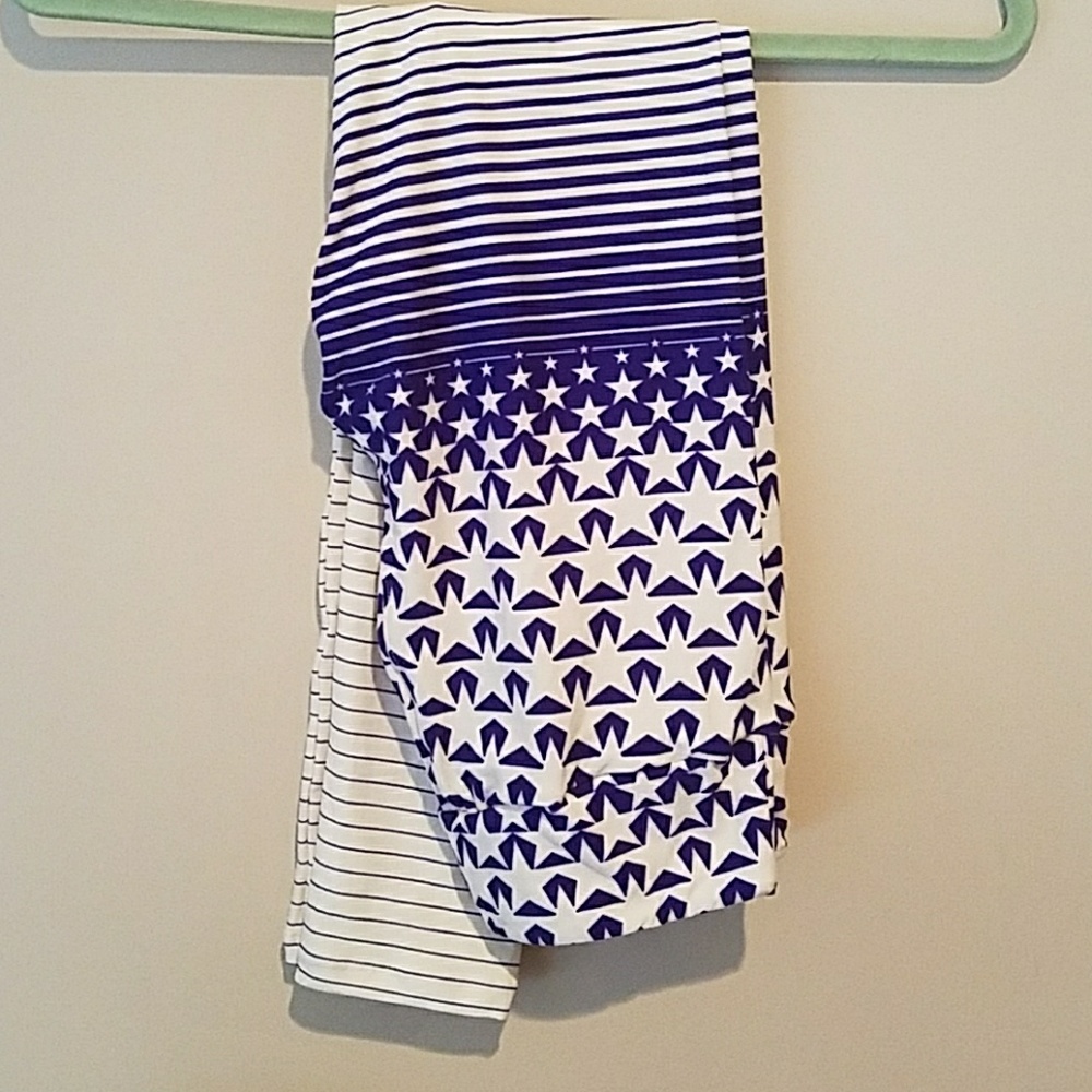2018 LuLaRoe Americana OS Leggings Stars & Stripes